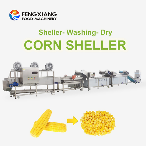 Chaîne de traitement industrielle de maïs de maïs sucré de Fengxiang pour battre la machine à emballer de déshydratation de lavage de blanchiment